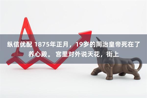 纵信优配 1875年正月，19岁的同治皇帝死在了养心殿。 宫里对外说天花，街上